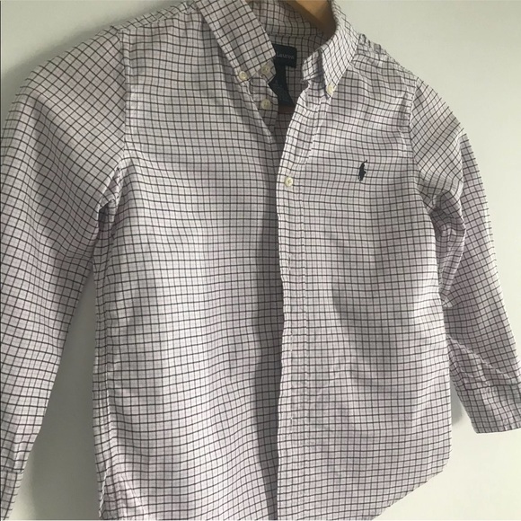Ralph Lauren Boys Plaid Shirt, Pink, Size 6 - Picture 3 of 11